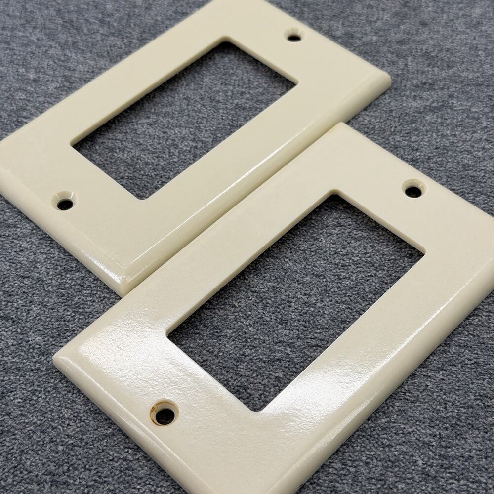 Vintage Ivory Gang Decora Wall Plates Rocker Switch Cover Lot of 2